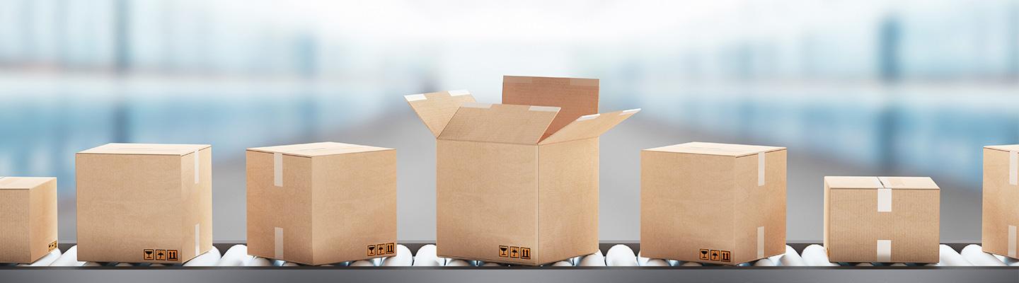 Produção de embalagens personalizadas em linha industrial